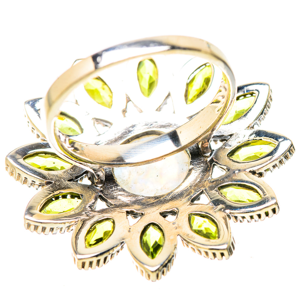 Rainbow Moonstone Rings handcrafted by Anasilvercos - RING131883 - Photo 3