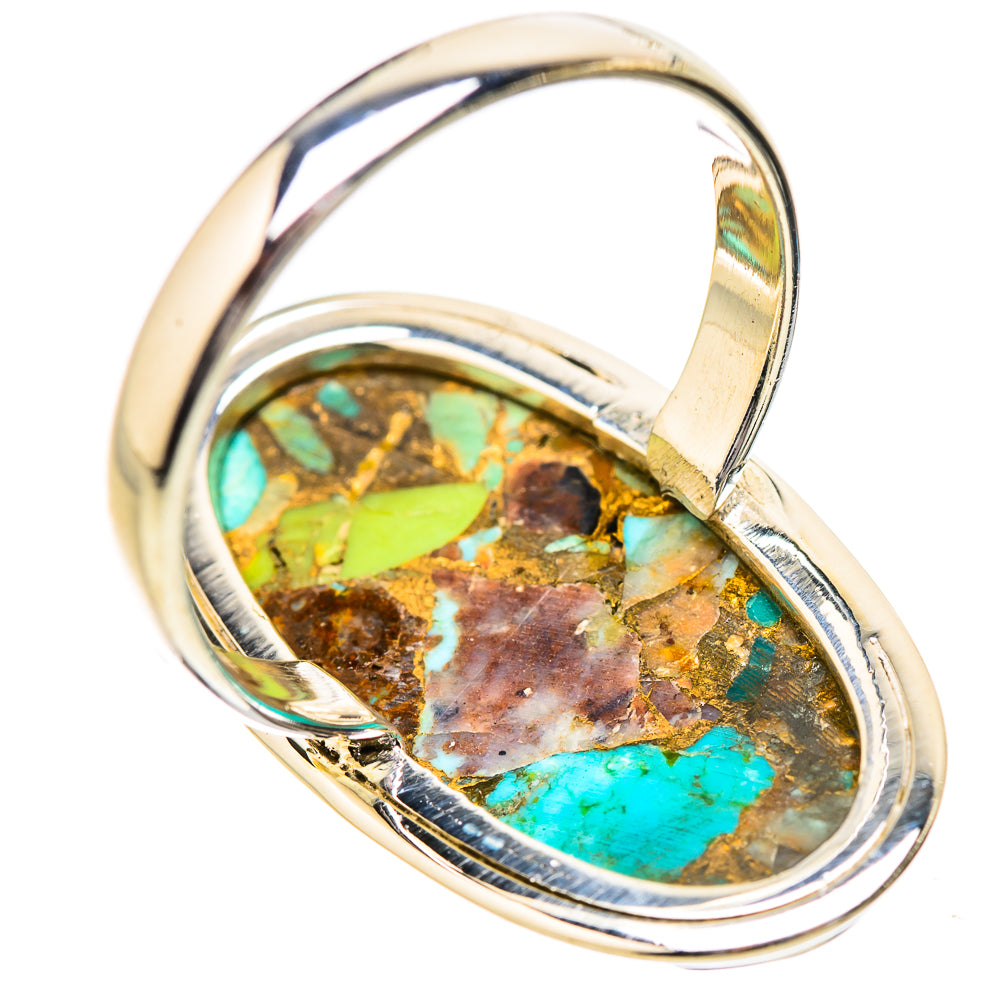 Kingman Mohave Turquoise Rings handcrafted by Anasilvercos - RING131888 - Photo 3
