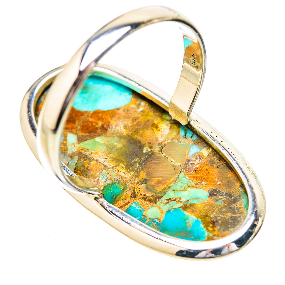 Kingman Mohave Turquoise Rings handcrafted by Anasilvercos - RING131897 - Photo 3