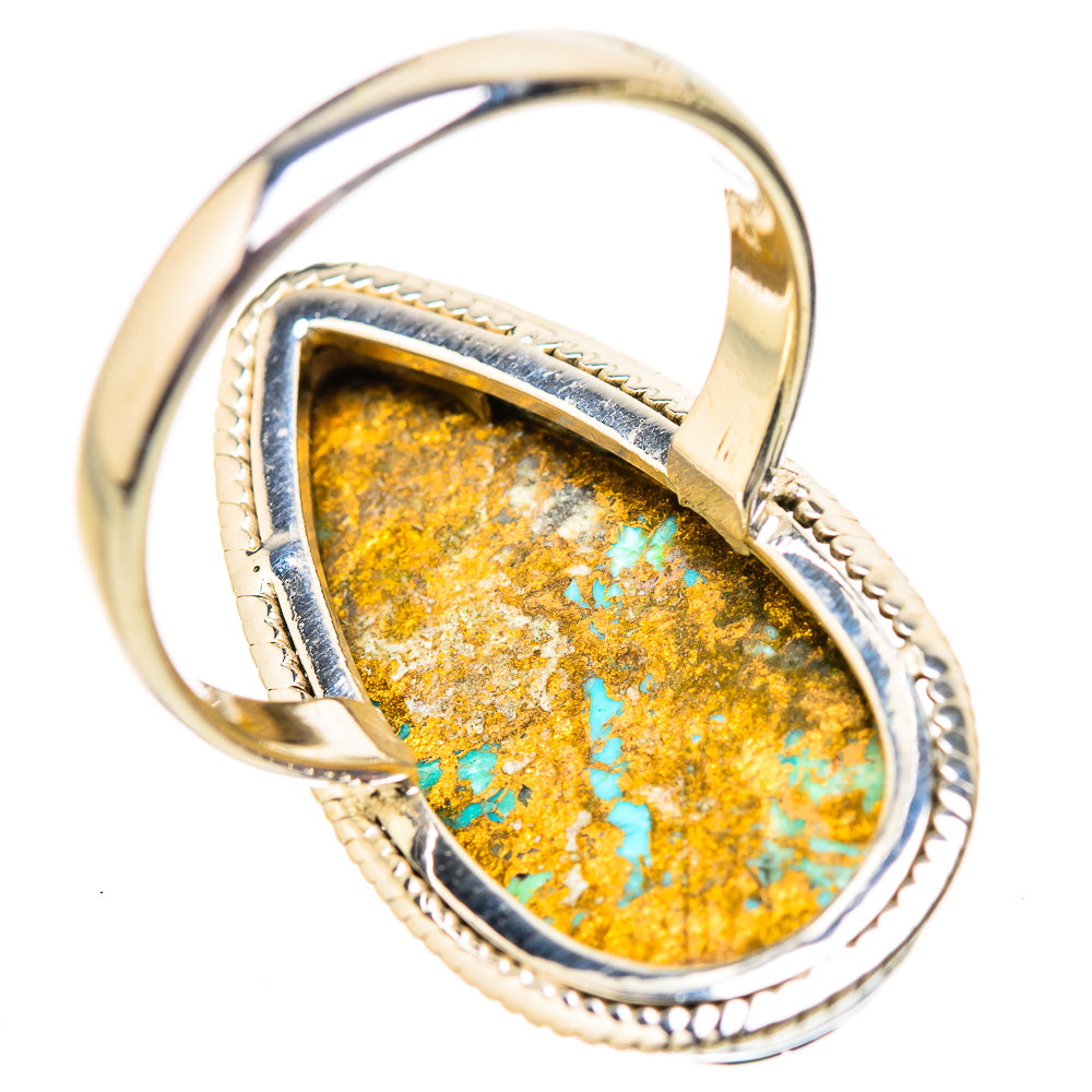 Kingman Mohave Turquoise Rings handcrafted by Anasilvercos - RING131899 - Photo 3