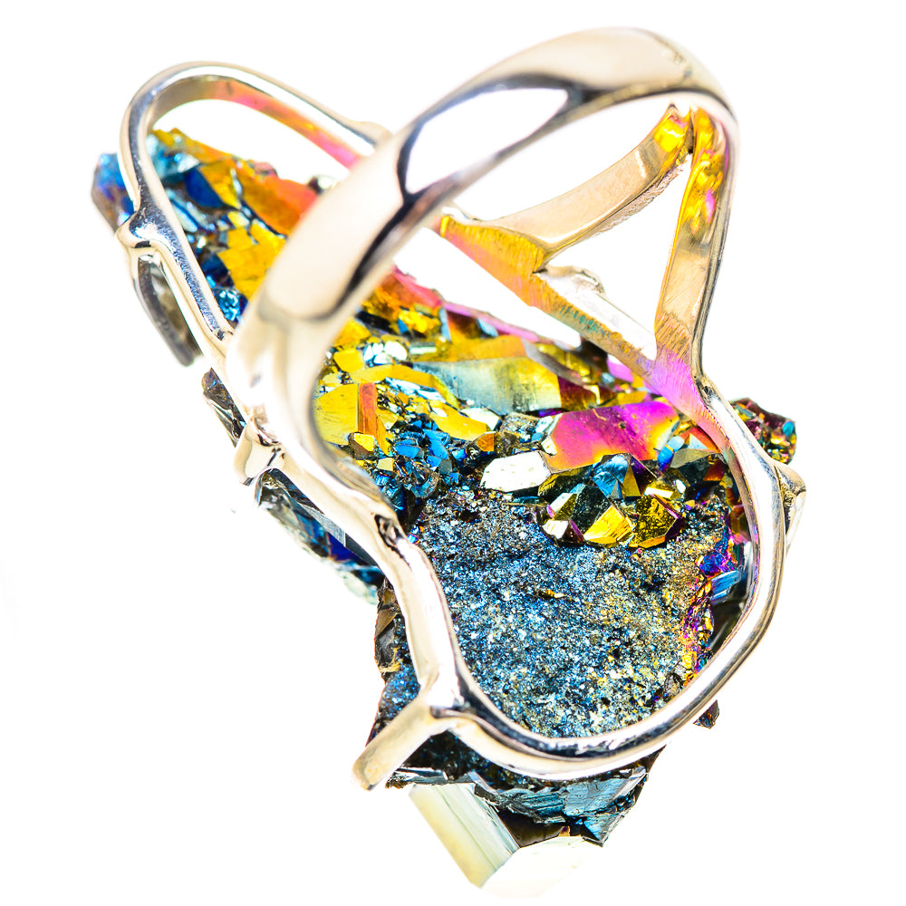 Titanium Sunshine Druzy Rings handcrafted by Anasilvercos - RING131909 - Photo 3
