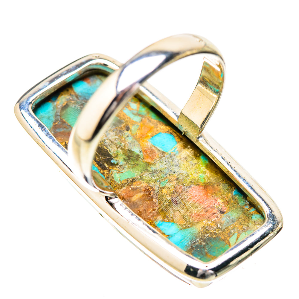 Kingman Mohave Turquoise Rings handcrafted by Anasilvercos - RING131910 - Photo 3