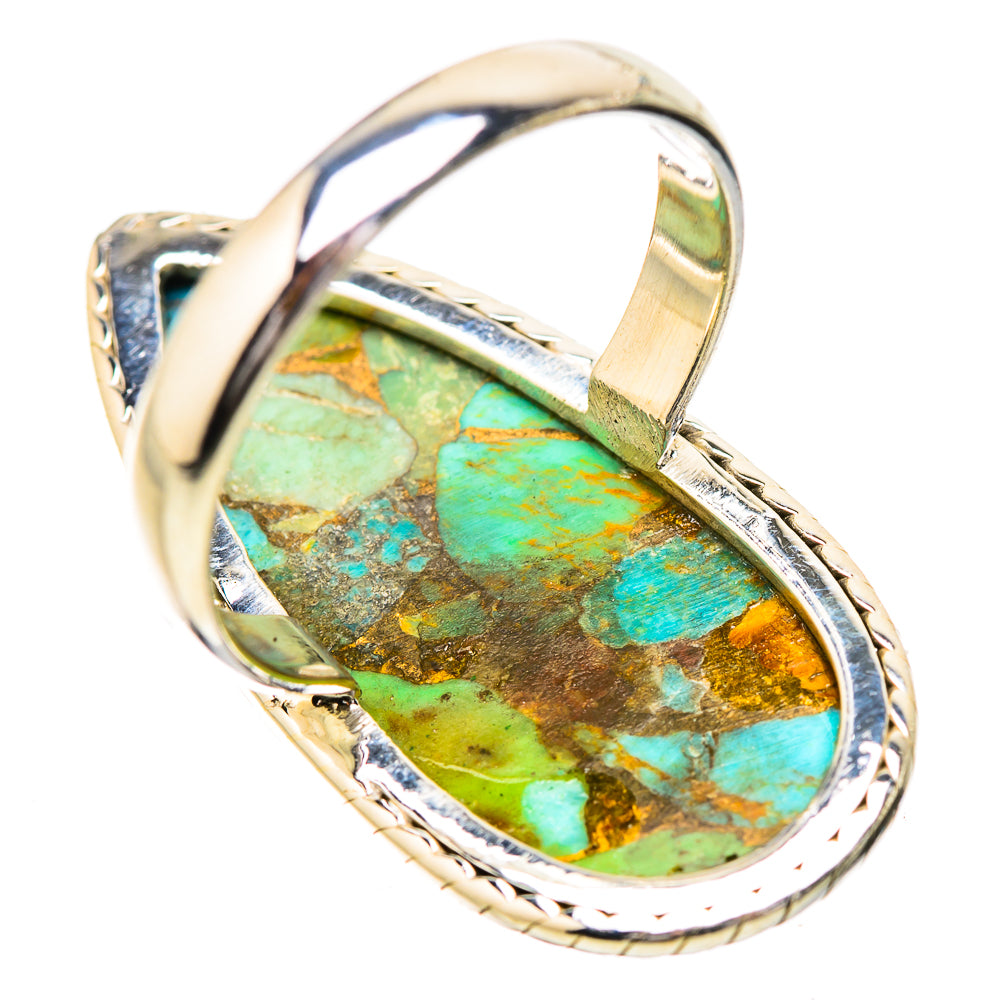 Kingman Mohave Turquoise Rings handcrafted by Anasilvercos - RING131911 - Photo 3
