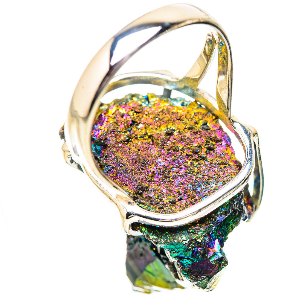 Titanium Sunshine Druzy Rings handcrafted by Anasilvercos - RING131929 - Photo 3