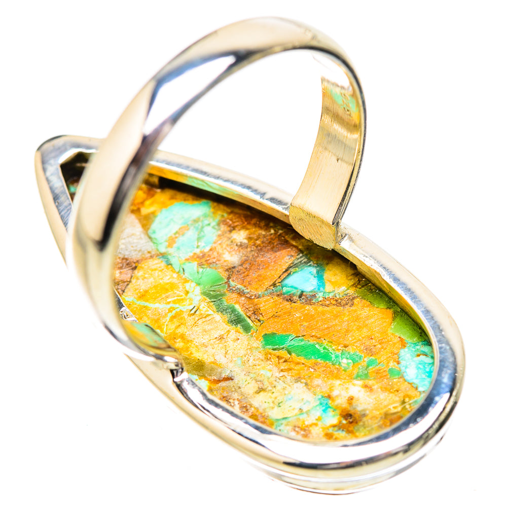 Kingman Mohave Turquoise Rings handcrafted by Anasilvercos - RING131930 - Photo 3