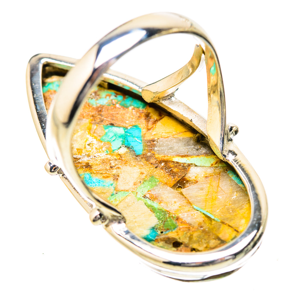 Kingman Mohave Turquoise Rings handcrafted by Anasilvercos - RING131944 - Photo 3