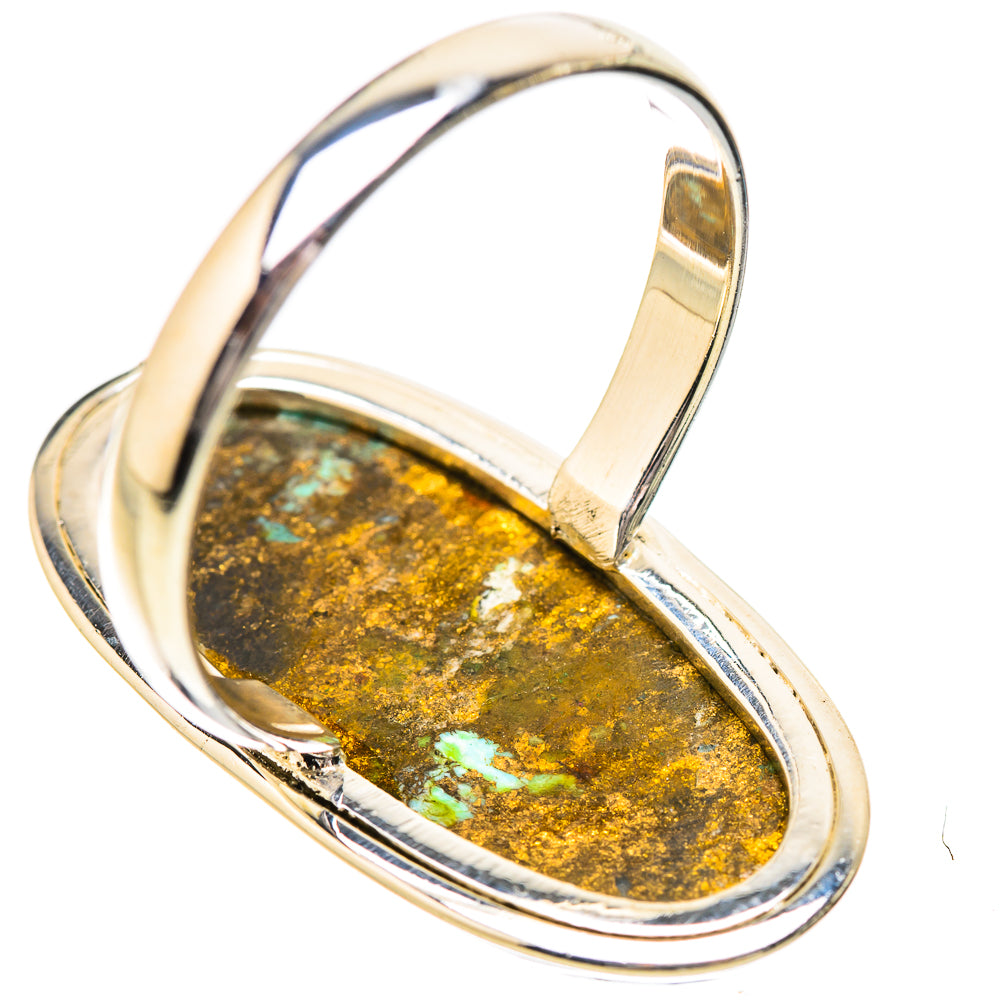 Kingman Mohave Turquoise Rings handcrafted by Anasilvercos - RING131945 - Photo 3