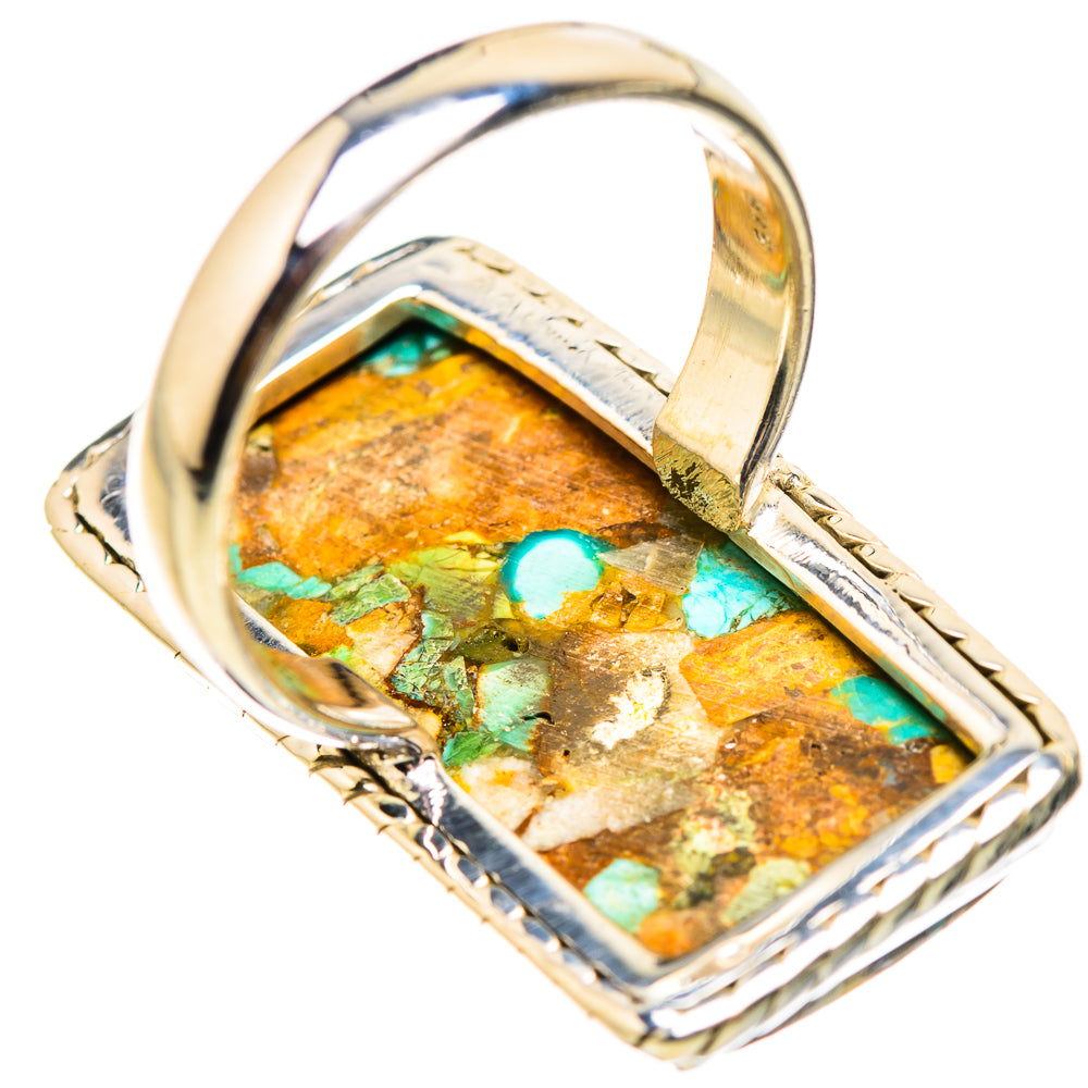 Kingman Mohave Turquoise Rings handcrafted by Anasilvercos - RING132028 - Photo 3