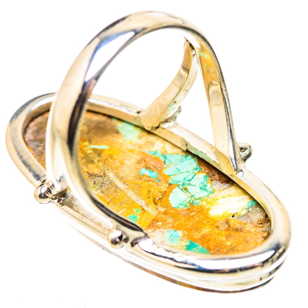 Kingman Mohave Turquoise Rings handcrafted by Anasilvercos - RING132053 - Photo 3