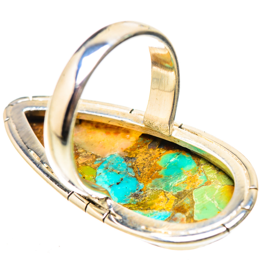 Kingman Mohave Turquoise Rings handcrafted by Anasilvercos - RING132054 - Photo 3