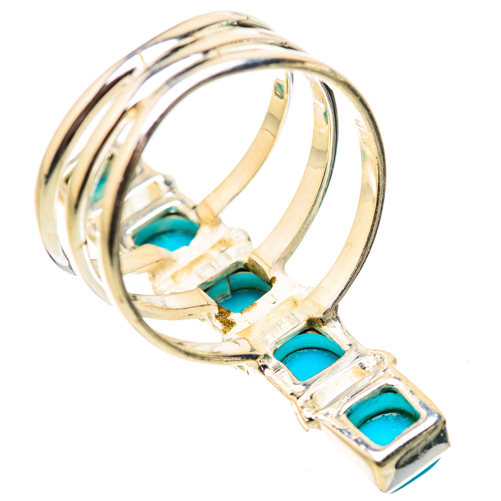 Sleeping Beauty Turquoise Rings handcrafted by Anasilvercos - RING132061 - Photo 3