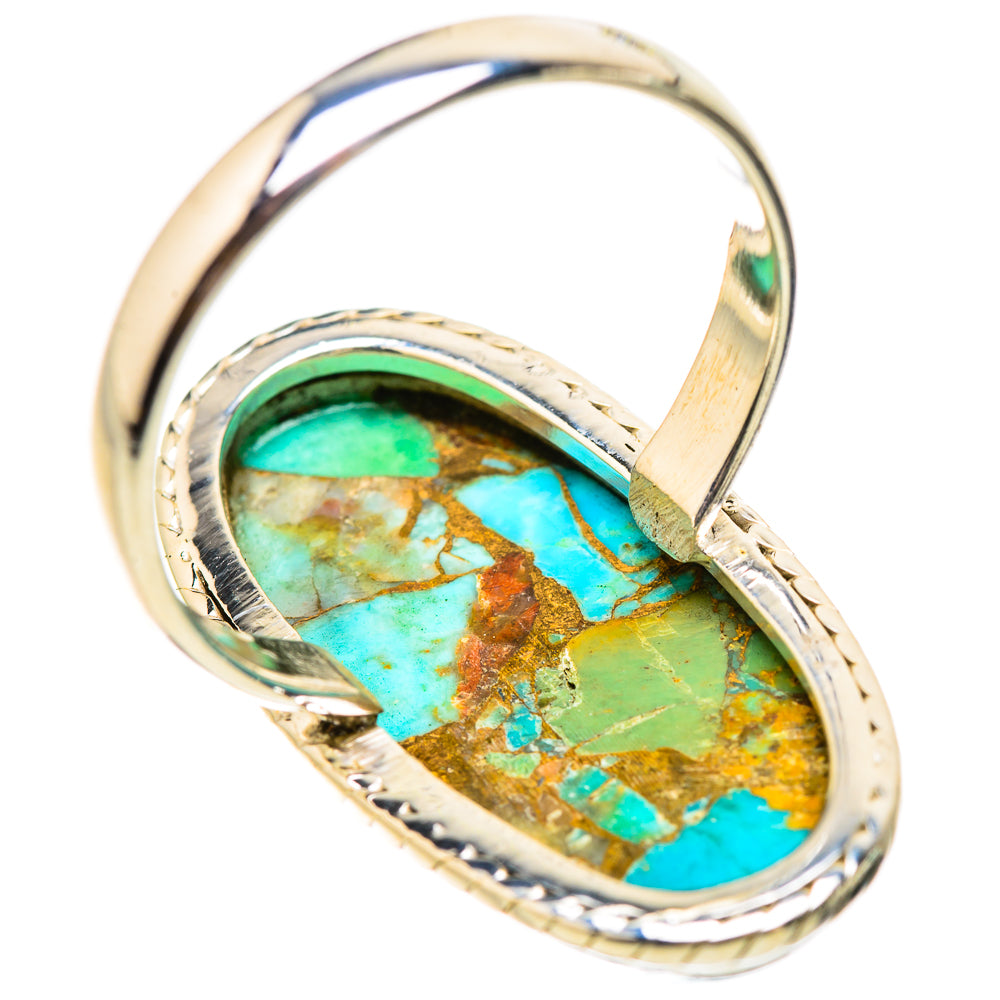 Kingman Mohave Turquoise Rings handcrafted by Anasilvercos - RING132100 - Photo 3
