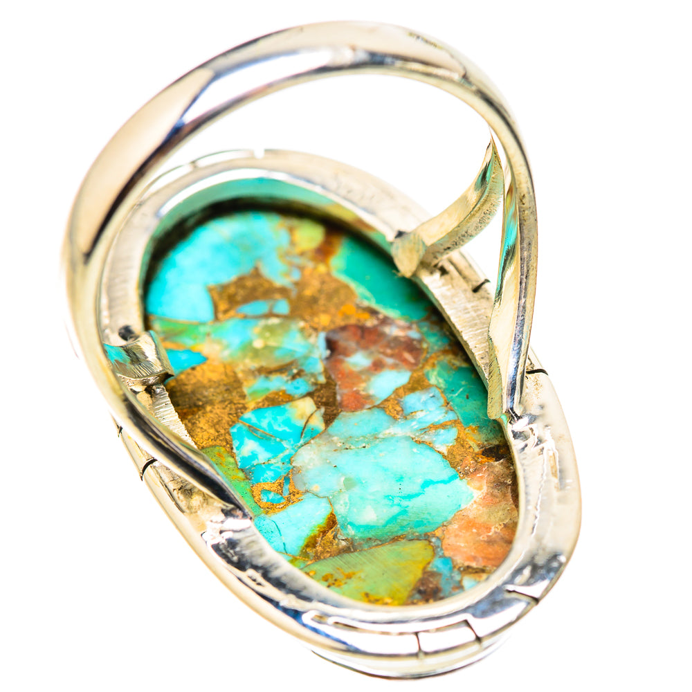 Kingman Mohave Turquoise Rings handcrafted by Anasilvercos - RING132113 - Photo 3