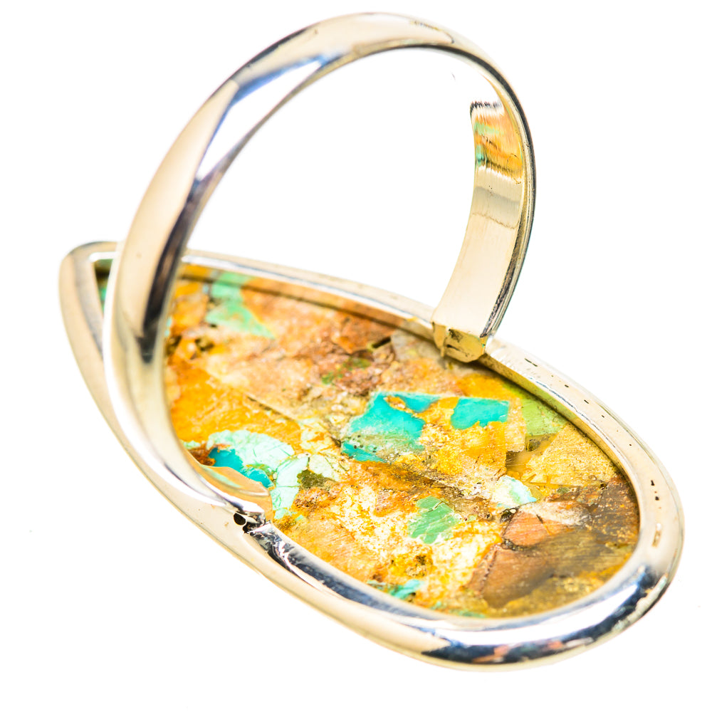 Kingman Mohave Turquoise Rings handcrafted by Anasilvercos - RING132126 - Photo 3