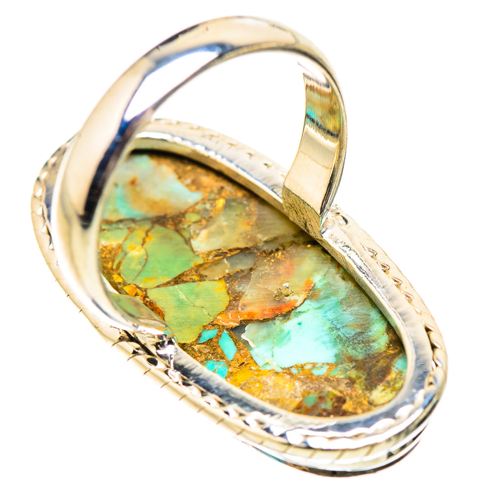 Kingman Mohave Turquoise Rings handcrafted by Anasilvercos - RING132144 - Photo 3