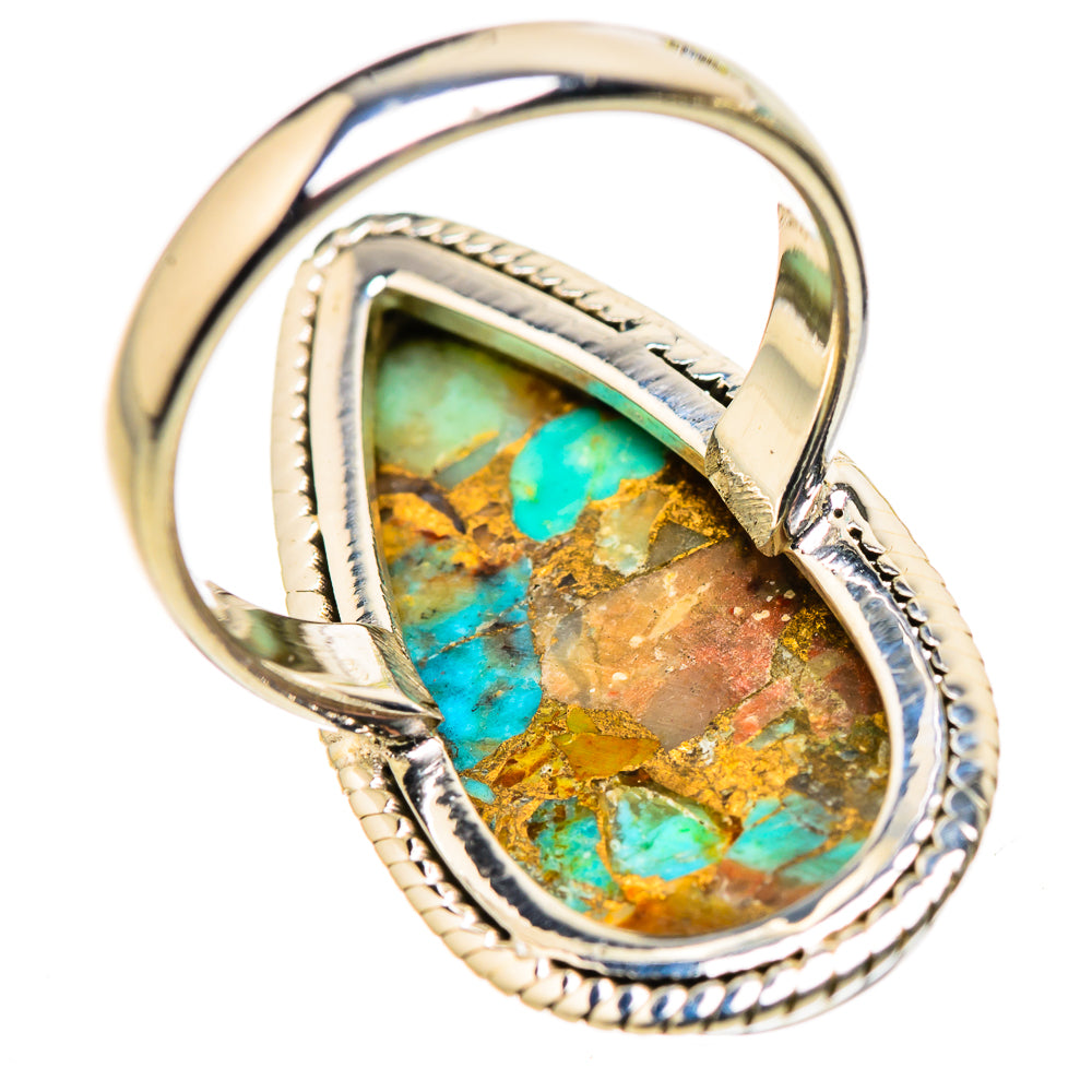 Kingman Mohave Turquoise Rings handcrafted by Anasilvercos - RING132259 - Photo 3