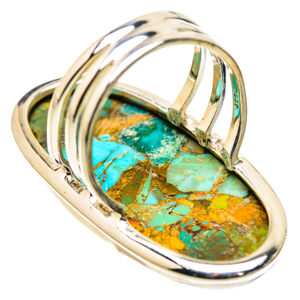 Kingman Mohave Turquoise Rings handcrafted by Anasilvercos - RING132269 - Photo 3
