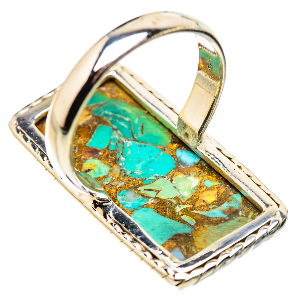 Kingman Mohave Turquoise Rings handcrafted by Anasilvercos - RING132271 - Photo 3