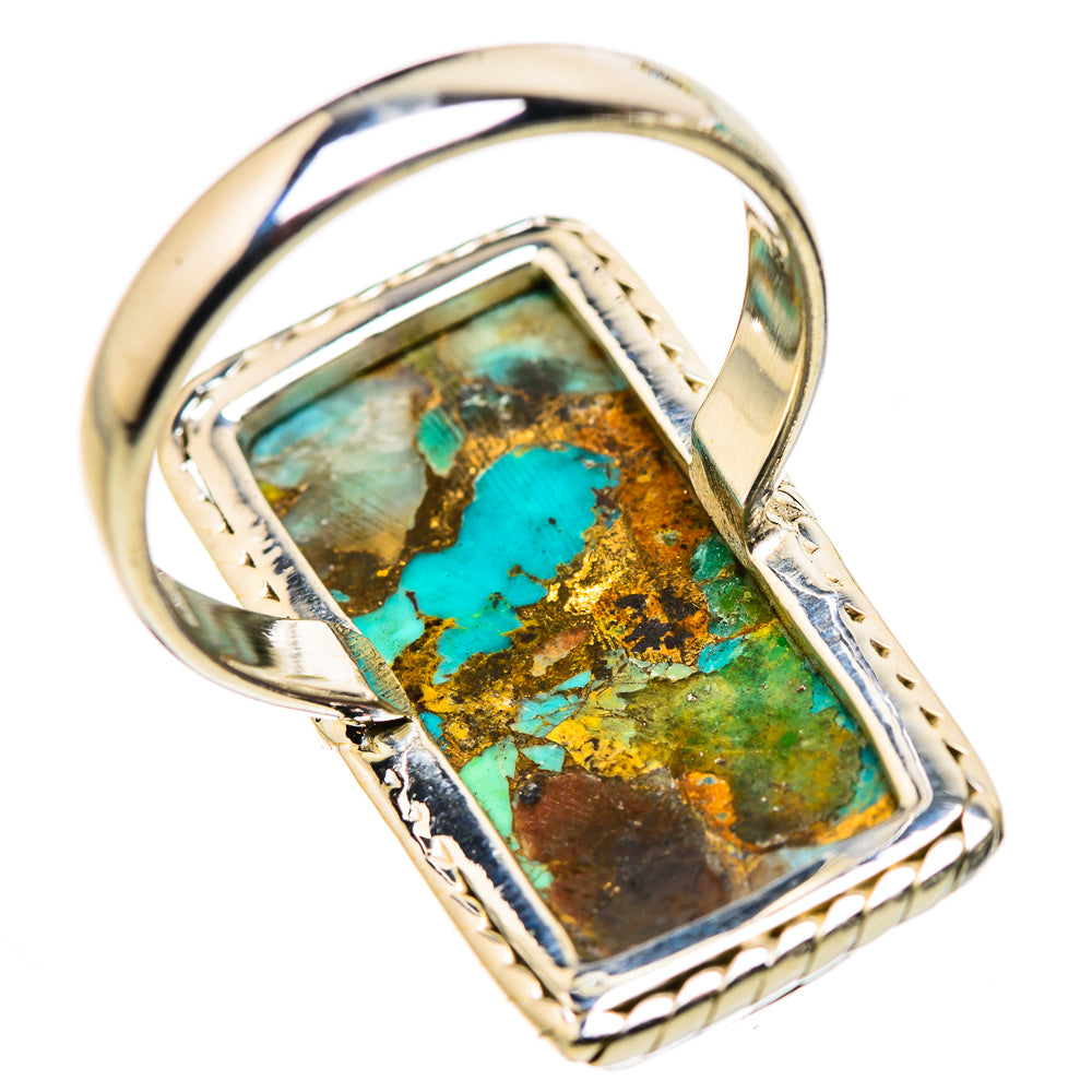 Kingman Mohave Turquoise Rings handcrafted by Anasilvercos - RING132292 - Photo 3
