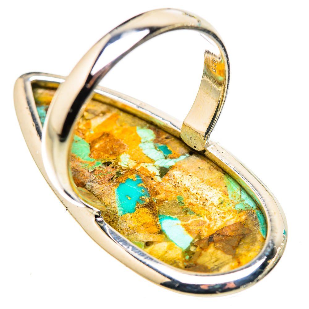 Kingman Mohave Turquoise Rings handcrafted by Anasilvercos - RING132302 - Photo 3