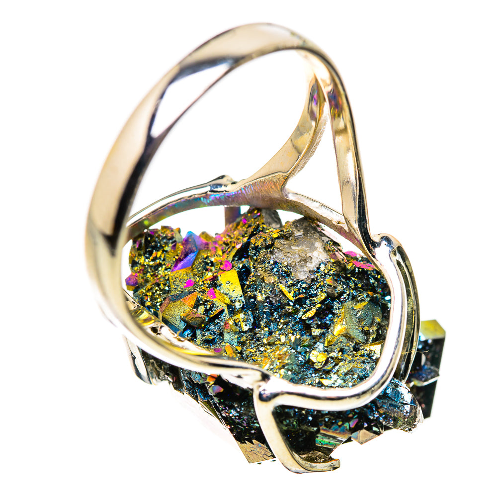 Titanium Sunshine Druzy Rings handcrafted by Anasilvercos - RING132304 - Photo 3