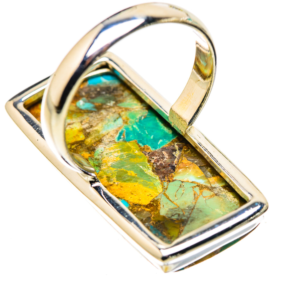 Kingman Mohave Turquoise Rings handcrafted by Anasilvercos - RING132305 - Photo 3