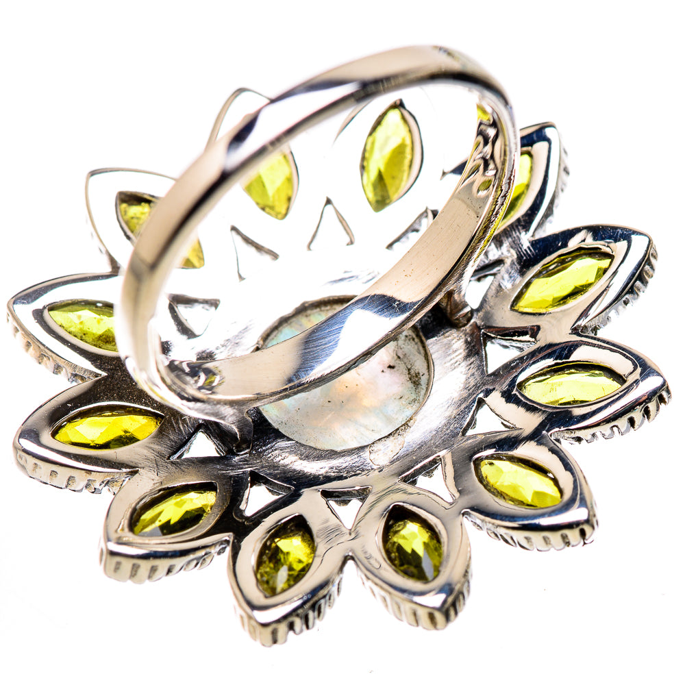Rainbow Moonstone Rings handcrafted by Anasilvercos - RING132314 - Photo 3