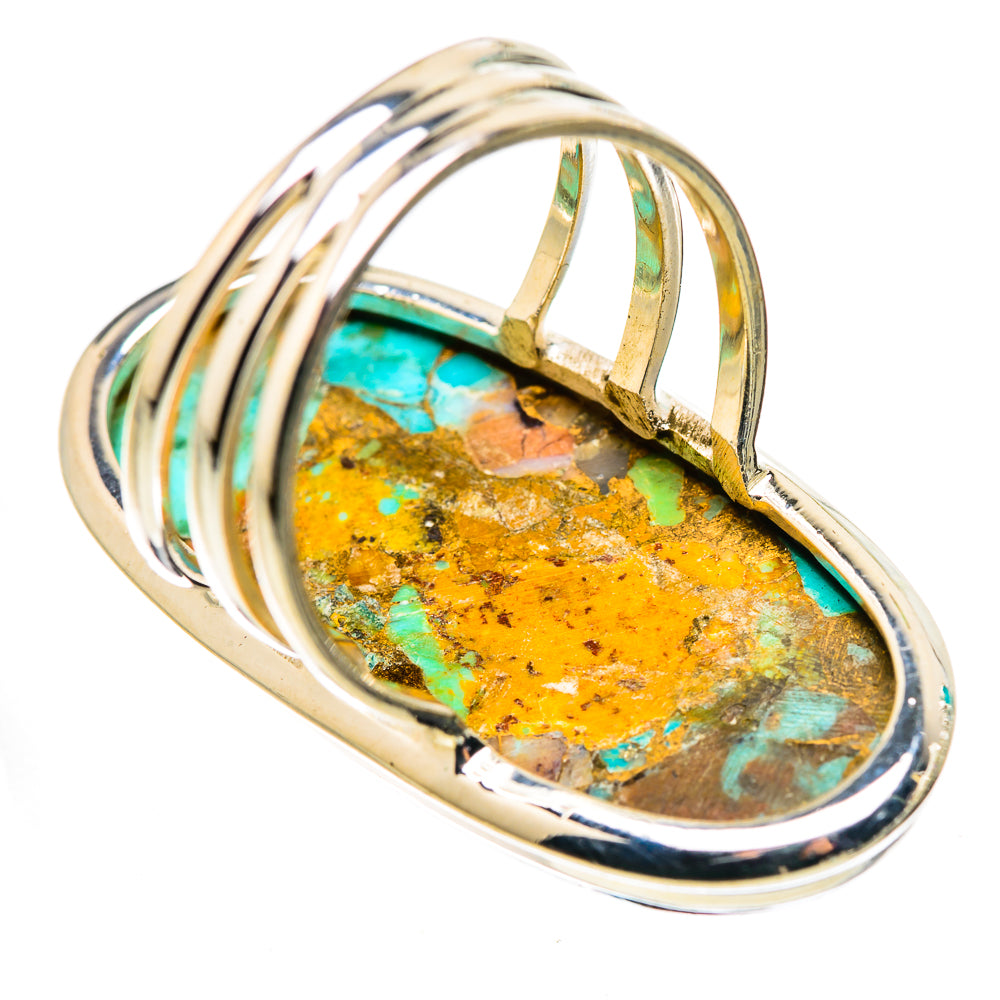 Kingman Mohave Turquoise Rings handcrafted by Anasilvercos - RING132323 - Photo 3