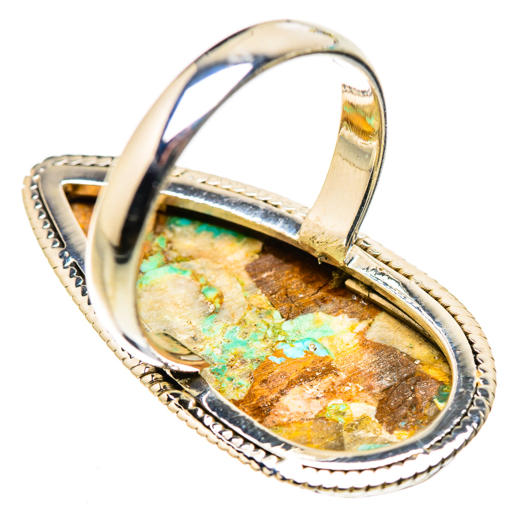Kingman Mohave Turquoise Rings handcrafted by Anasilvercos - RING132324 - Photo 3
