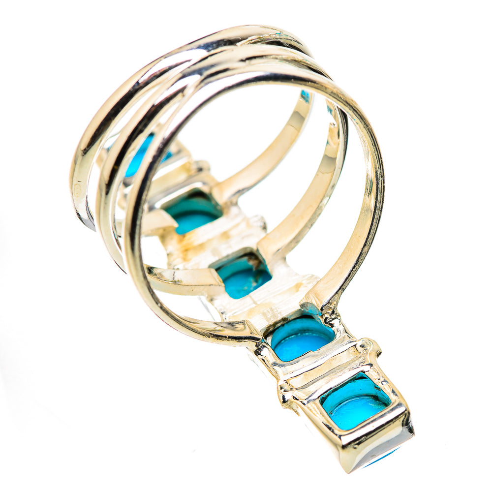 Sleeping Beauty Turquoise Rings handcrafted by Anasilvercos - RING132328 - Photo 3