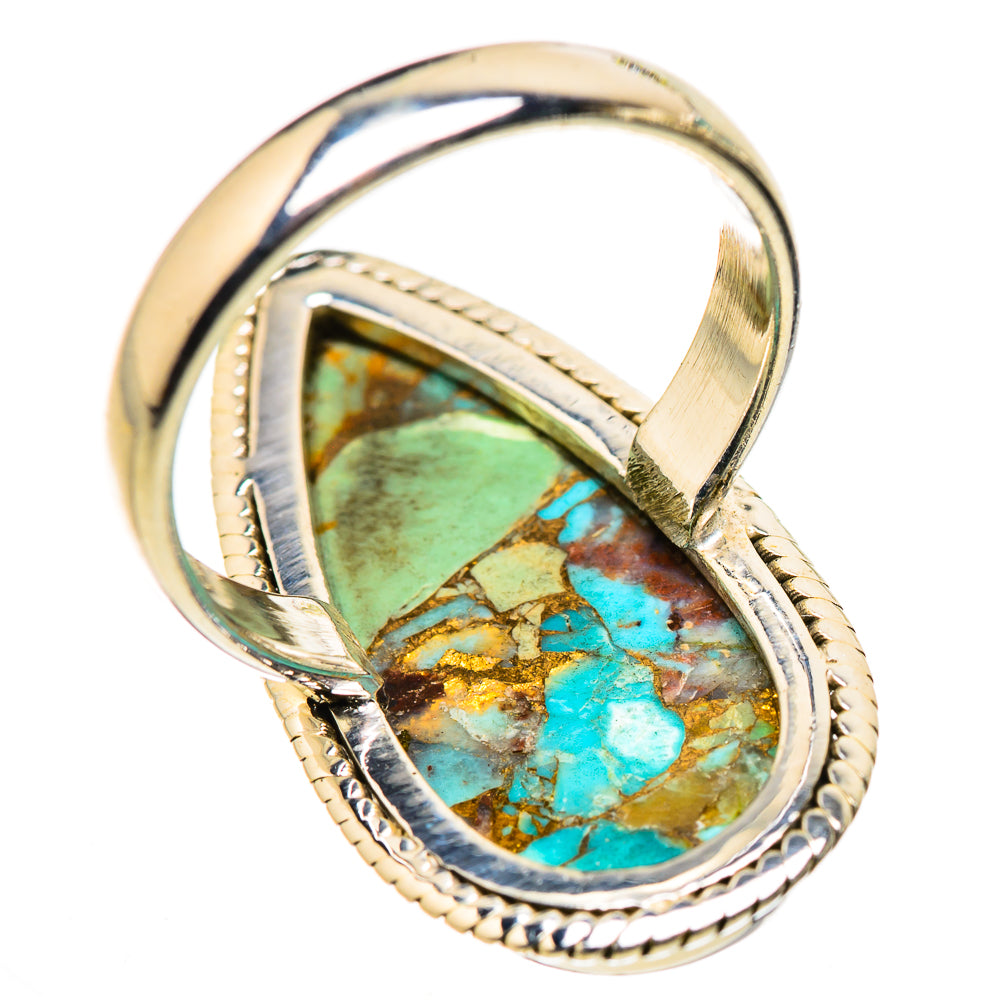 Kingman Mohave Turquoise Rings handcrafted by Anasilvercos - RING132347 - Photo 3
