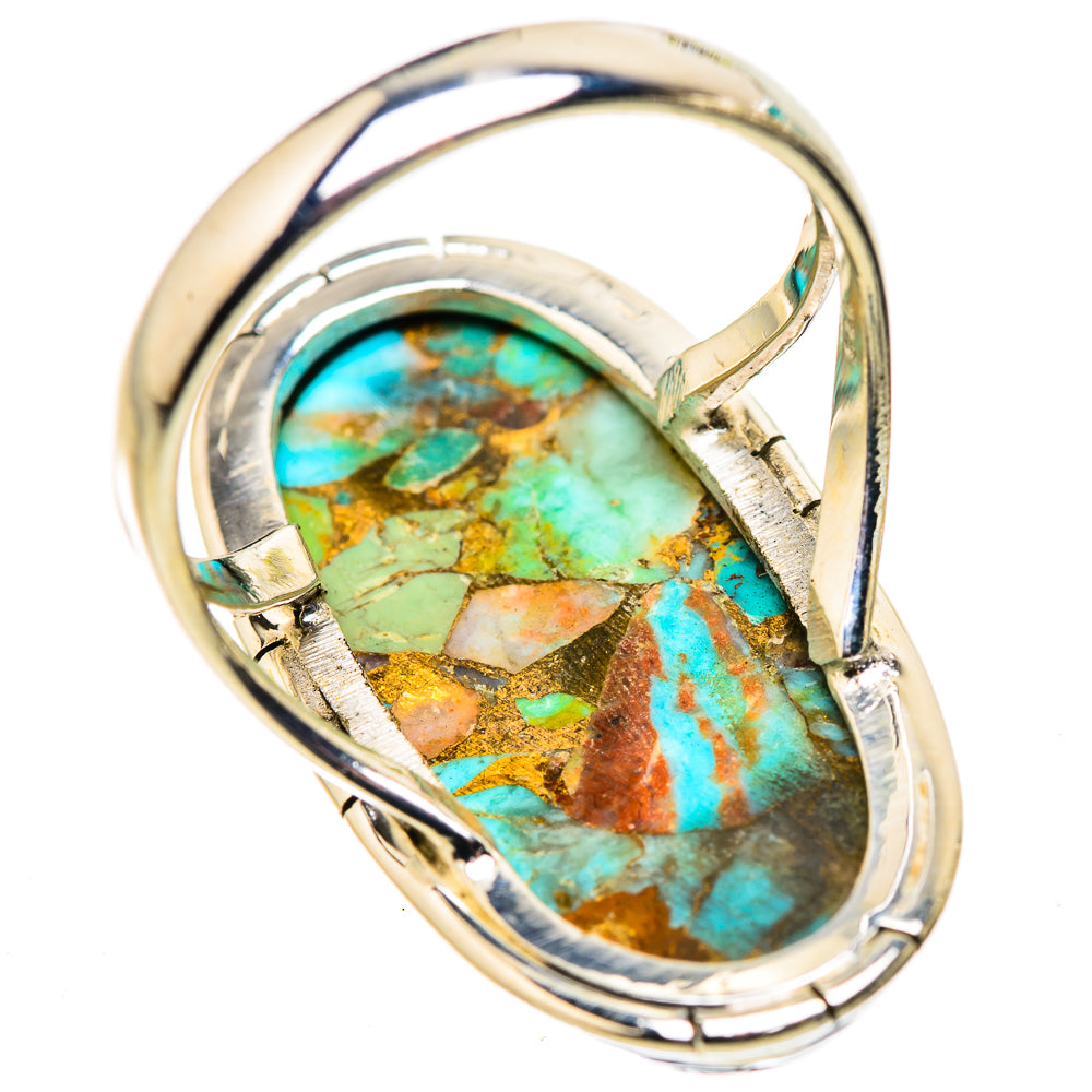 Kingman Mohave Turquoise Rings handcrafted by Anasilvercos - RING132348 - Photo 3