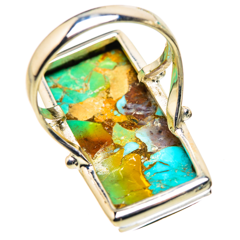Kingman Mohave Turquoise Rings handcrafted by Anasilvercos - RING132349 - Photo 3