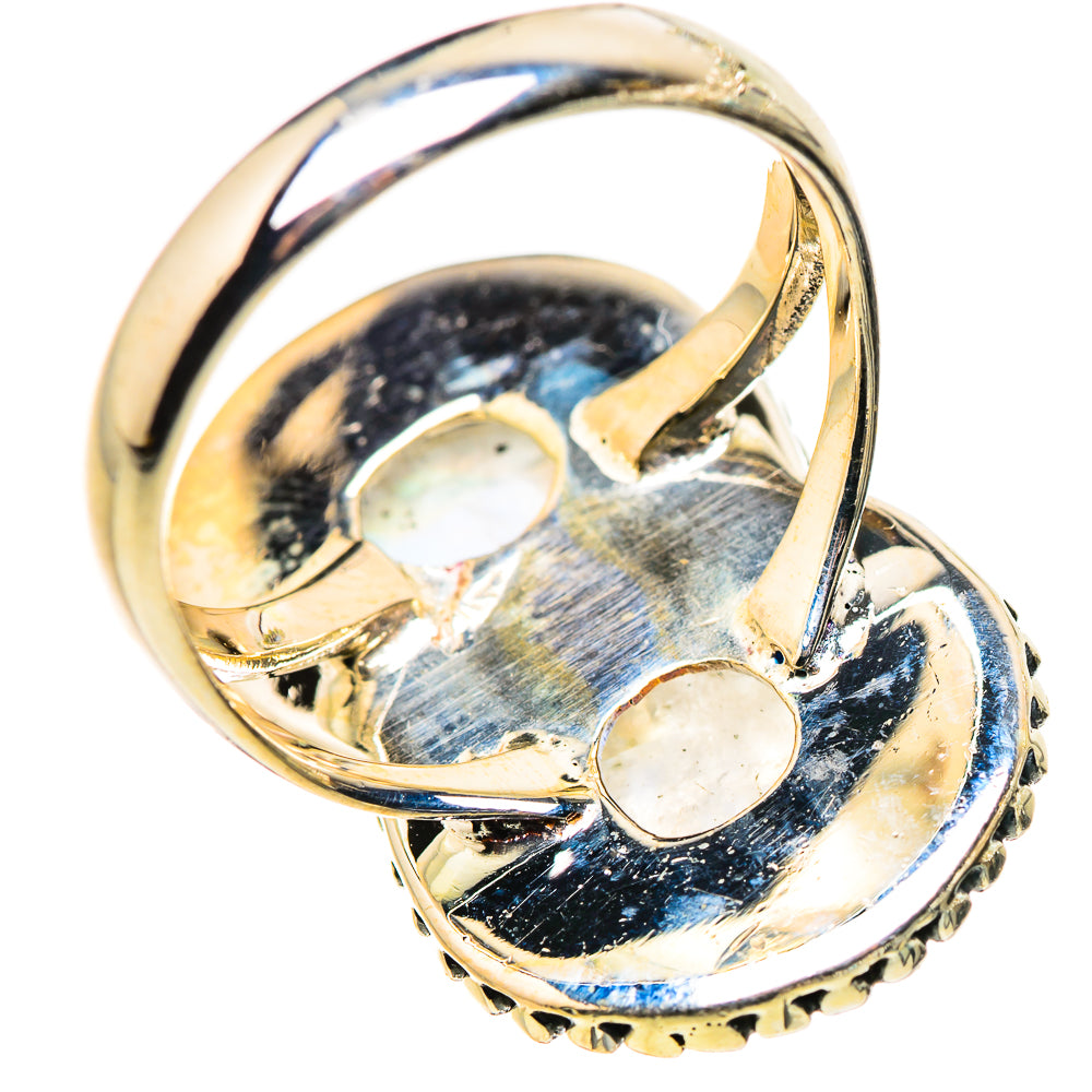 Rainbow Moonstone Rings handcrafted by Anasilvercos - RING132406 - Photo 3