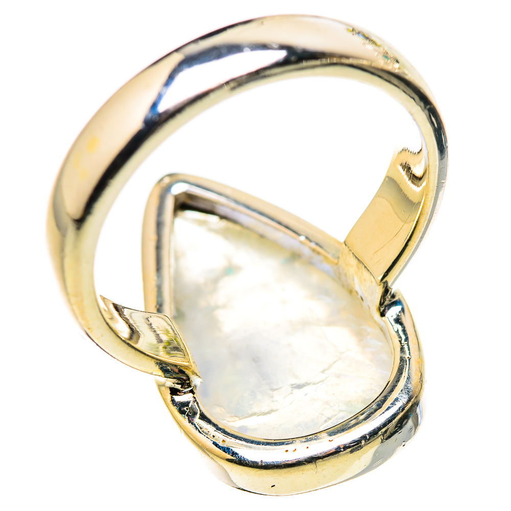 Rainbow Moonstone Rings handcrafted by Anasilvercos - RING132425 - Photo 3