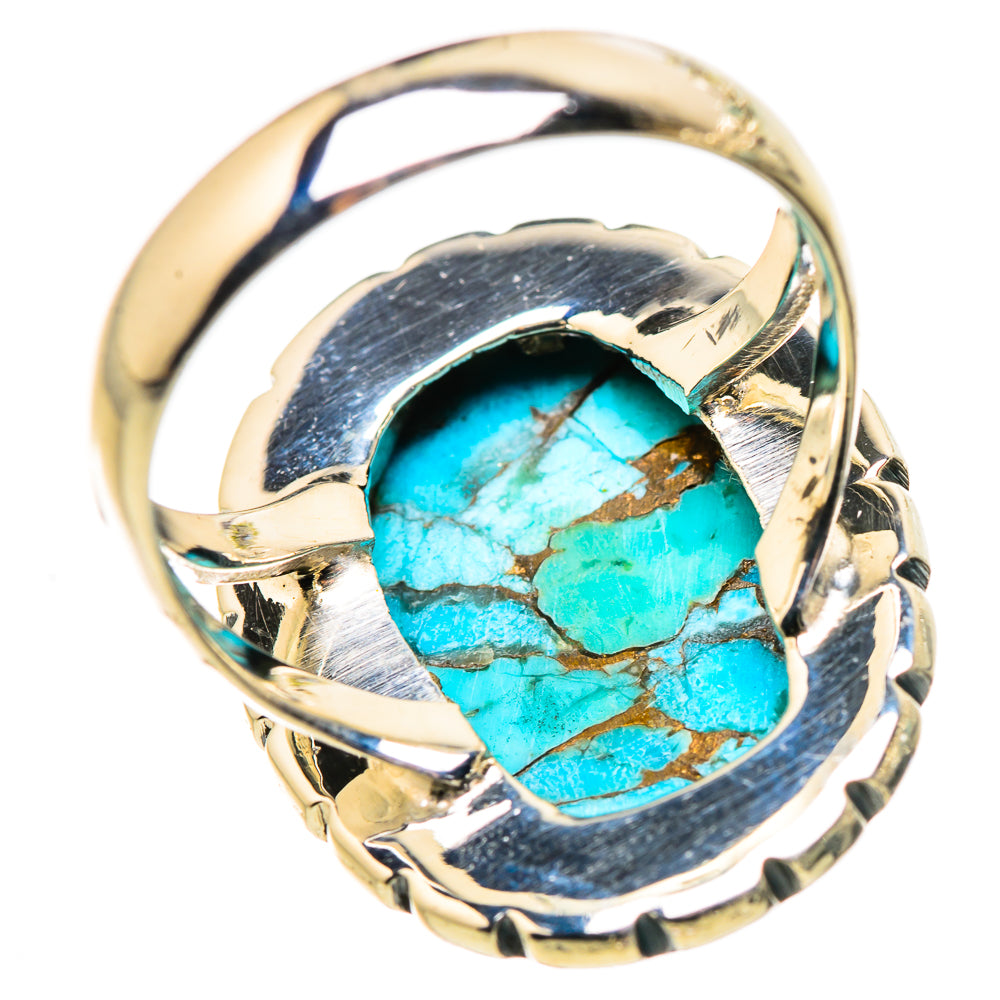 Blue Copper Composite Turquoise Rings handcrafted by Anasilvercos - RING132432 - Photo 3