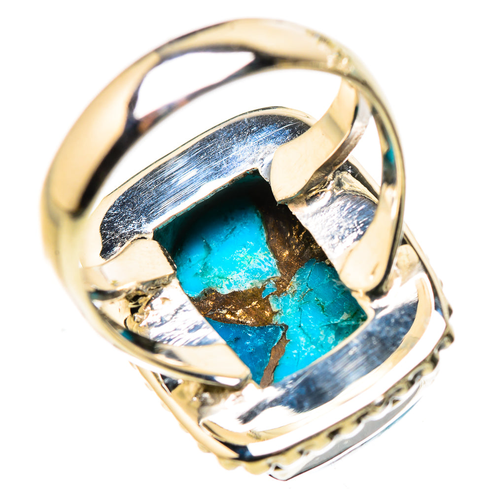 Blue Copper Composite Turquoise Rings handcrafted by Anasilvercos - RING132463 - Photo 3