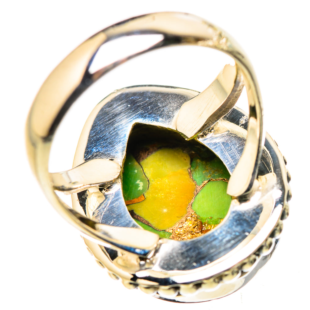 Green Copper Composite Turquoise Rings handcrafted by Anasilvercos - RING132466 - Photo 3