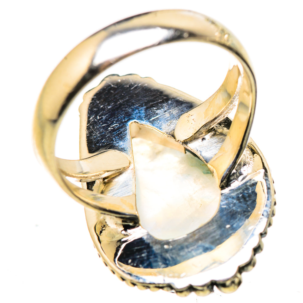 Rainbow Moonstone Rings handcrafted by Anasilvercos - RING132501 - Photo 3