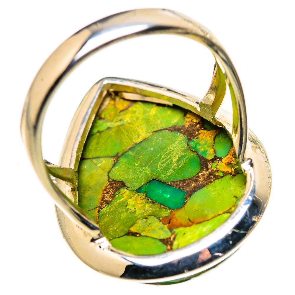 Green Copper Composite Turquoise Rings handcrafted by Anasilvercos - RING132523 - Photo 3