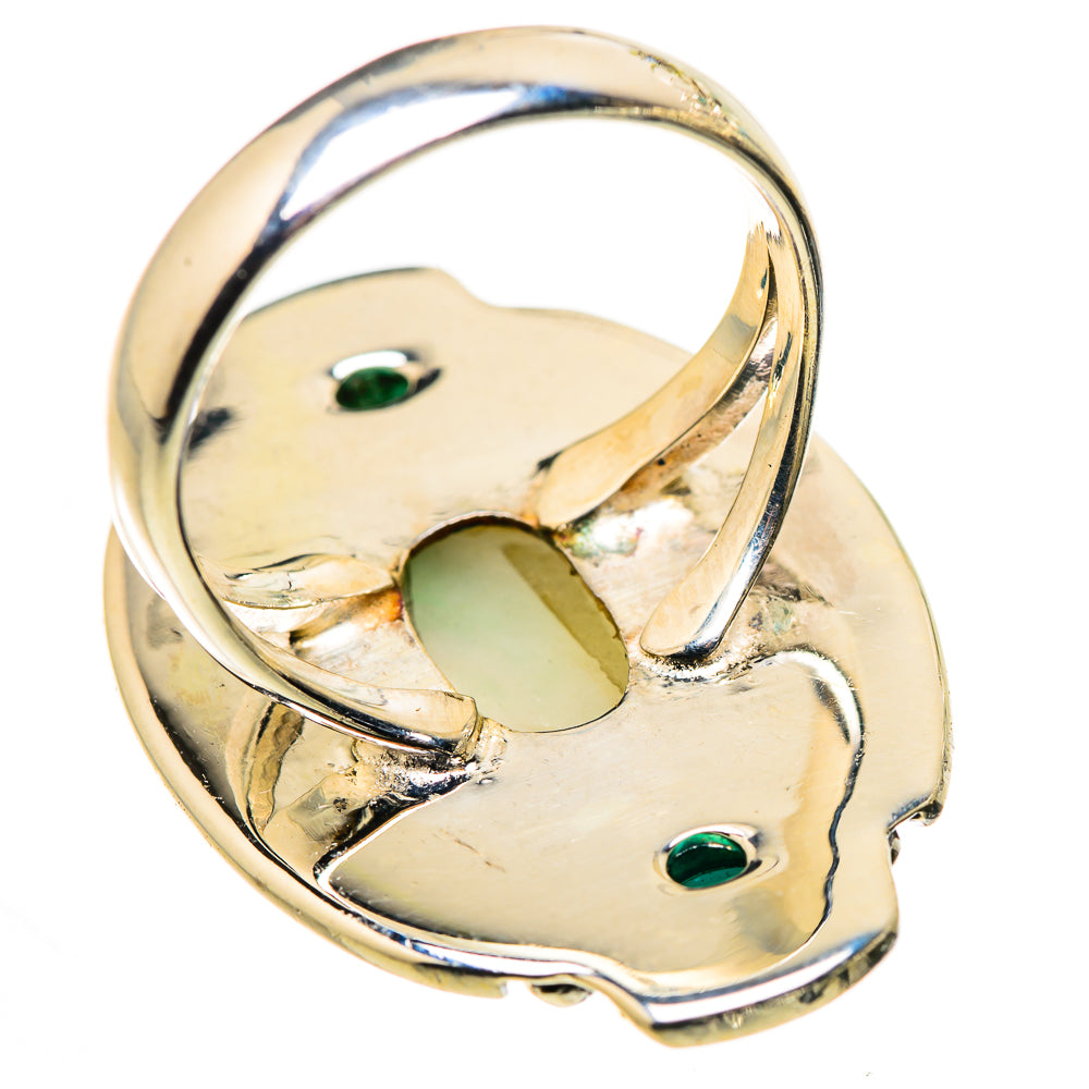 Green Tourmaline In Quartz Rings handcrafted by Anasilvercos - RING132554 - Photo 3