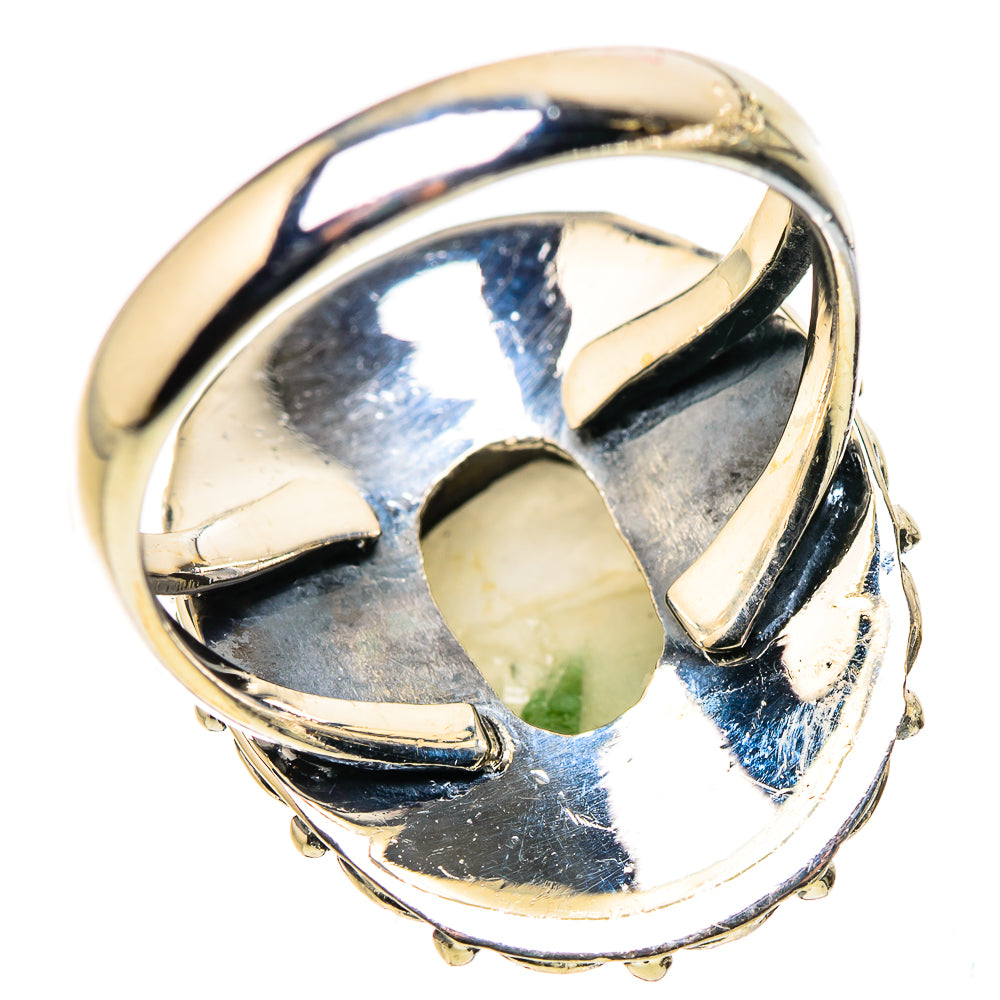 Green Tourmaline In Quartz Rings handcrafted by Anasilvercos - RING132565 - Photo 3