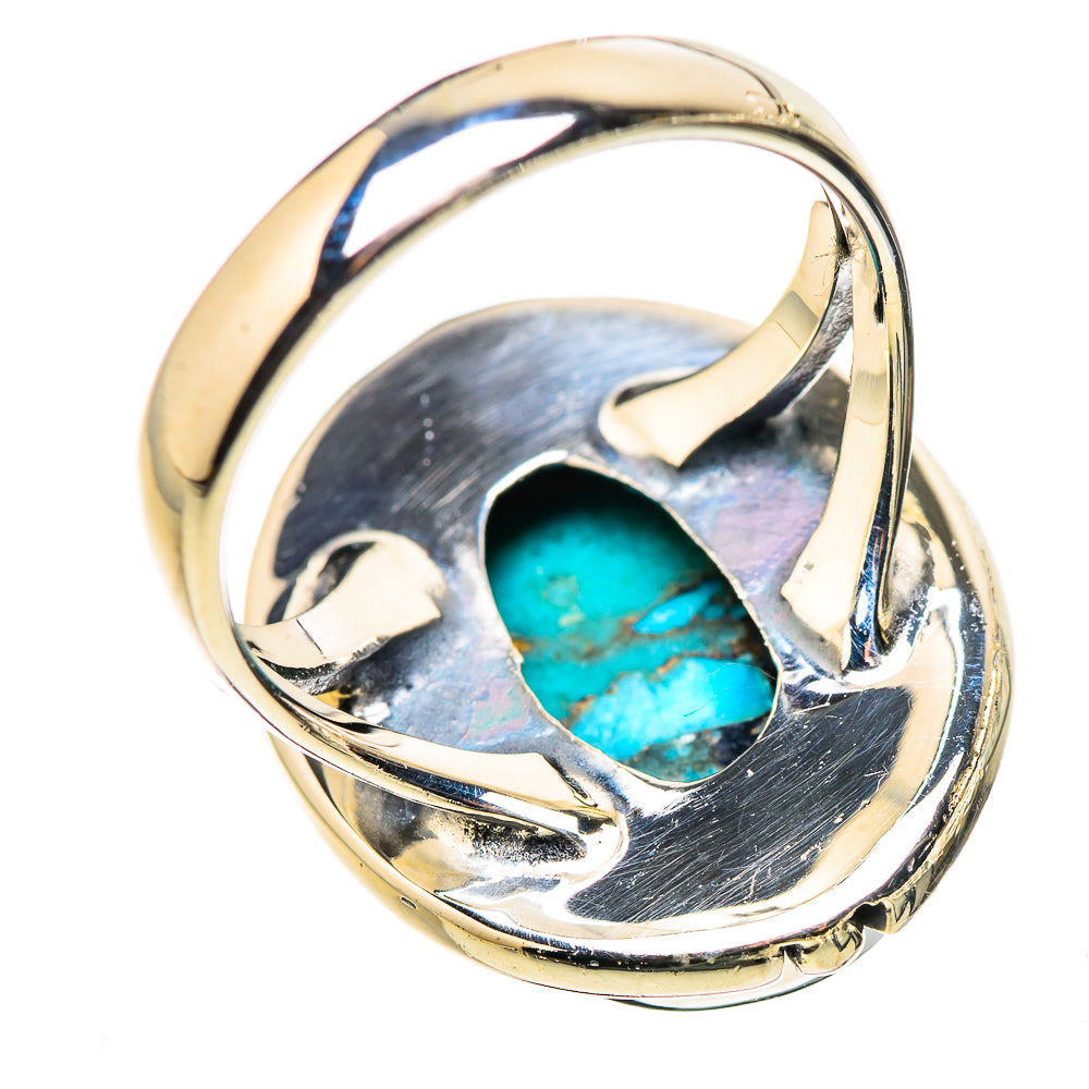 Blue Copper Composite Turquoise Rings handcrafted by Anasilvercos - RING132606 - Photo 3