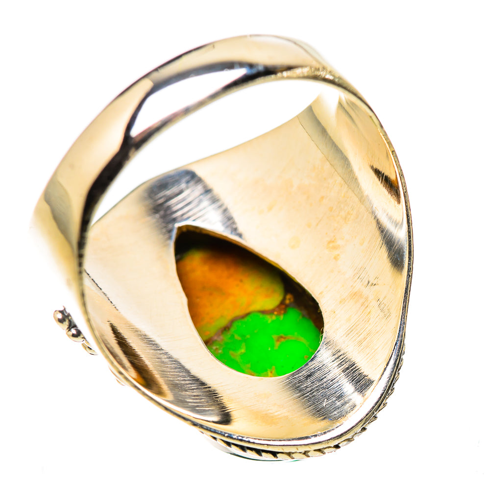 Green Copper Composite Turquoise Rings handcrafted by Anasilvercos - RING132632 - Photo 3