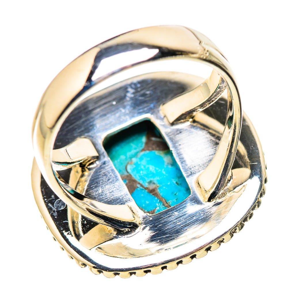 Blue Copper Composite Turquoise Rings handcrafted by Anasilvercos - RING132648 - Photo 3