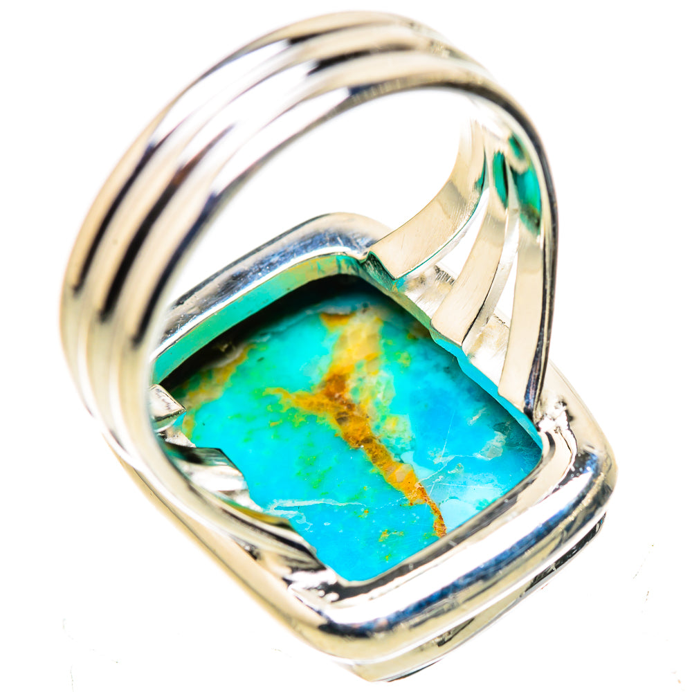 Kingman Mohave Turquoise Rings handcrafted by Anasilvercos - RING132667 - Photo 3