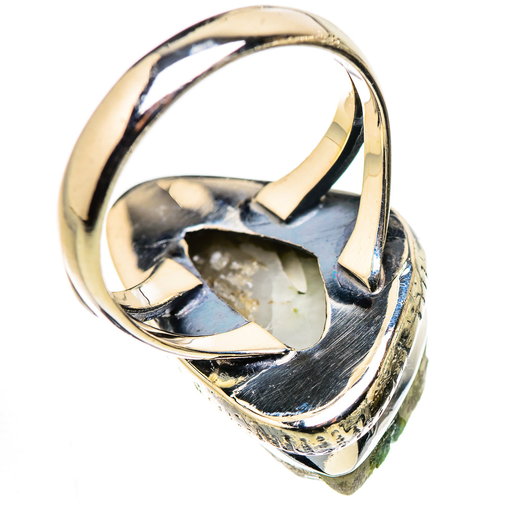 Green Tourmaline In Quartz Rings handcrafted by Anasilvercos - RING132697 - Photo 3