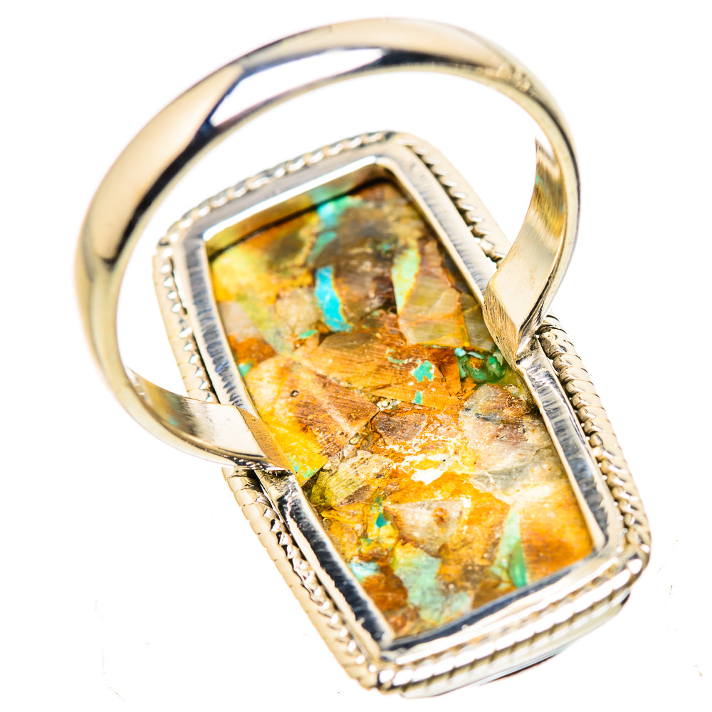 Kingman Mohave Turquoise Rings handcrafted by Anasilvercos - RING132737 - Photo 3