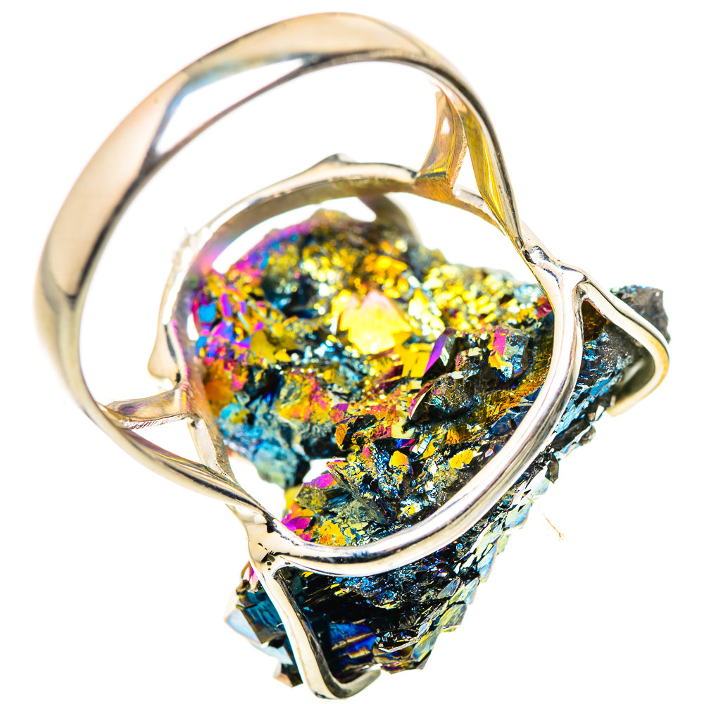 Titanium Sunshine Druzy Rings handcrafted by Anasilvercos - RING132738 - Photo 3