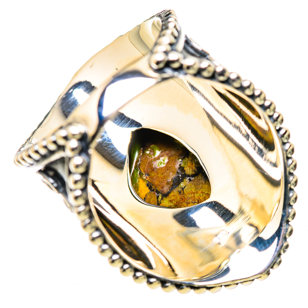 Green Copper Composite Turquoise Rings handcrafted by Anasilvercos - RING132751 - Photo 3